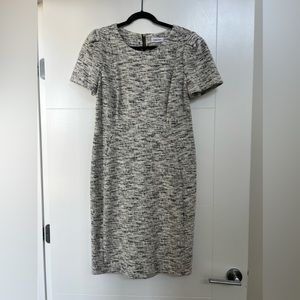 Fitted Calvin Klein Black and White Dress